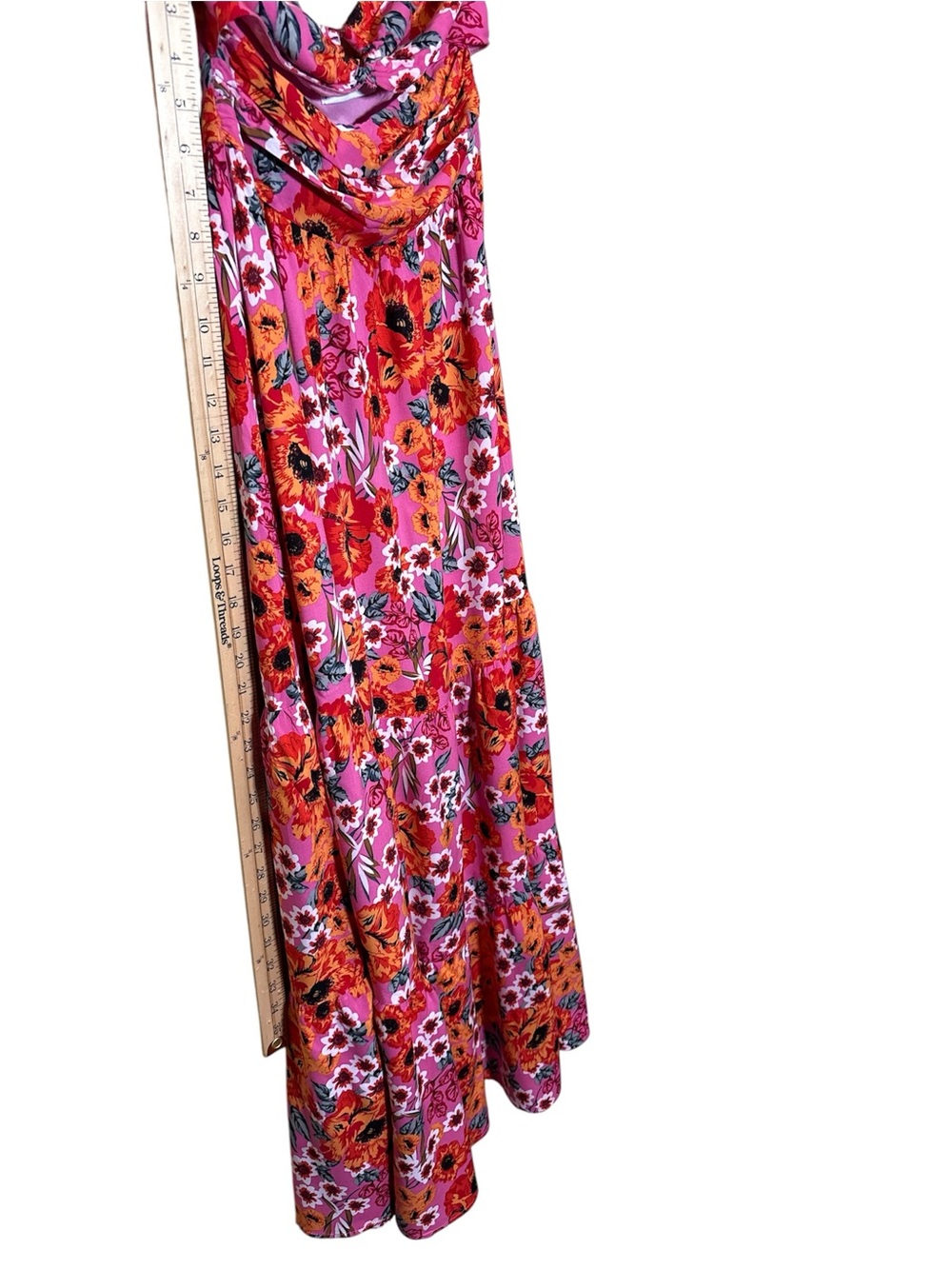 Petal & Pup Sarai Floral Cutout Strapless Ring-Detail Maxi Dress,Size 6 - Picture 5 of 13